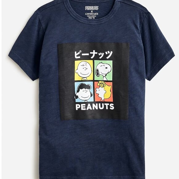 J. Crew Crewcut Peanut charley brown gang tshirt, child size XL, NWT - Picture 1 of 2